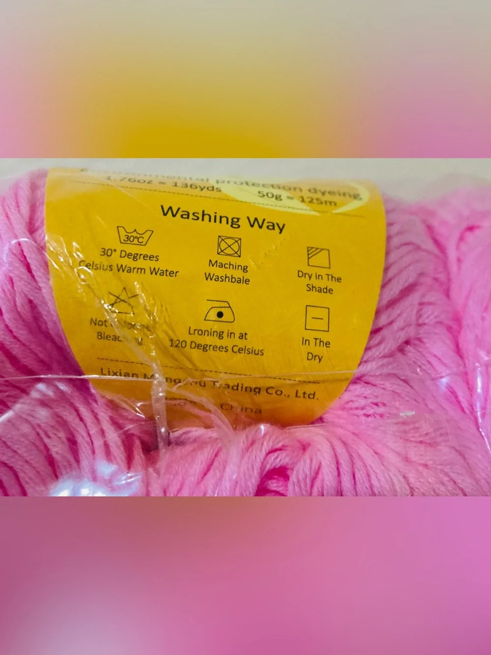 NWT 6 Mengchu 100% Organic Cotton Yarn Color: Cherry Blossom ~48g ea 10 oz total